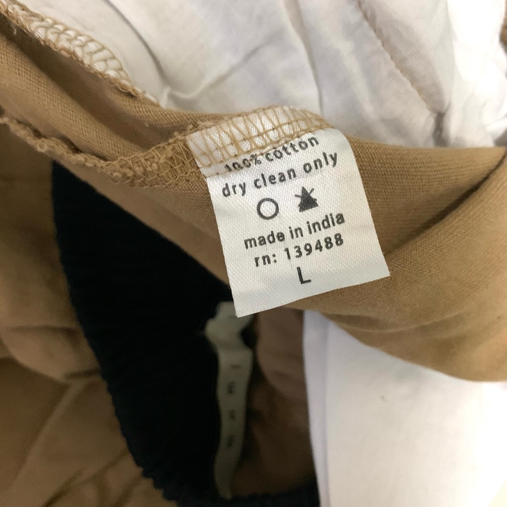 MNML Cargo Drawcord Jogger Pants Khaki Black Drawstring Large - Picture 5 of 12